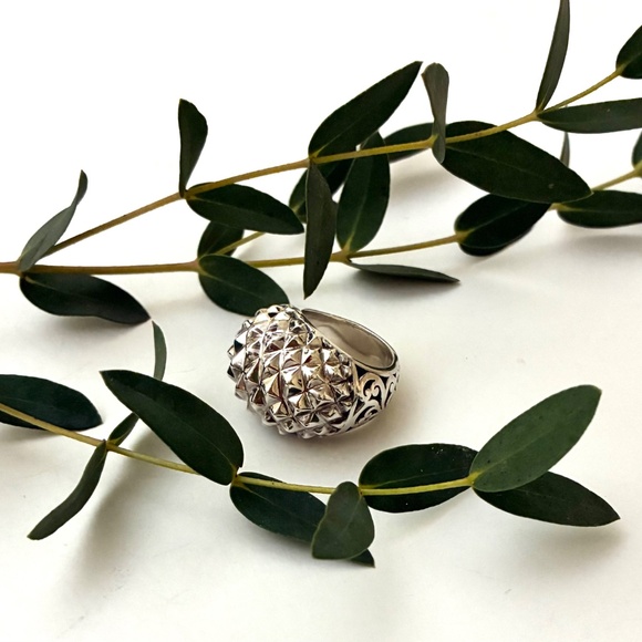Lois Hill 925 Sterling Silver Dome Spike Ring - Picture 8 of 9